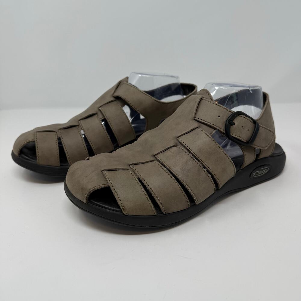 Chaco Fishermen's Sandals Men's 9 Brown Leather Casual Hippie Sandals - Picture 9 of 11